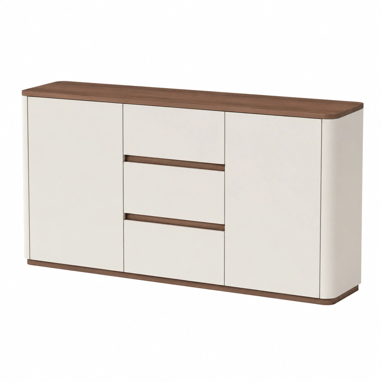 Massivholz Sideboard mit Wandregal - Eleganter Eingangsschrank für Ihr Zuhause