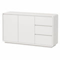 Moderner Sideboard 150cm aus weißem Holz, Wohnzimmer- und Küchenschrank