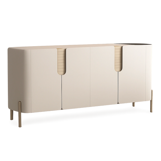 Moderner Sideboard aus Sattelleder mit Esszimmer- und Wohnzimmernutzung