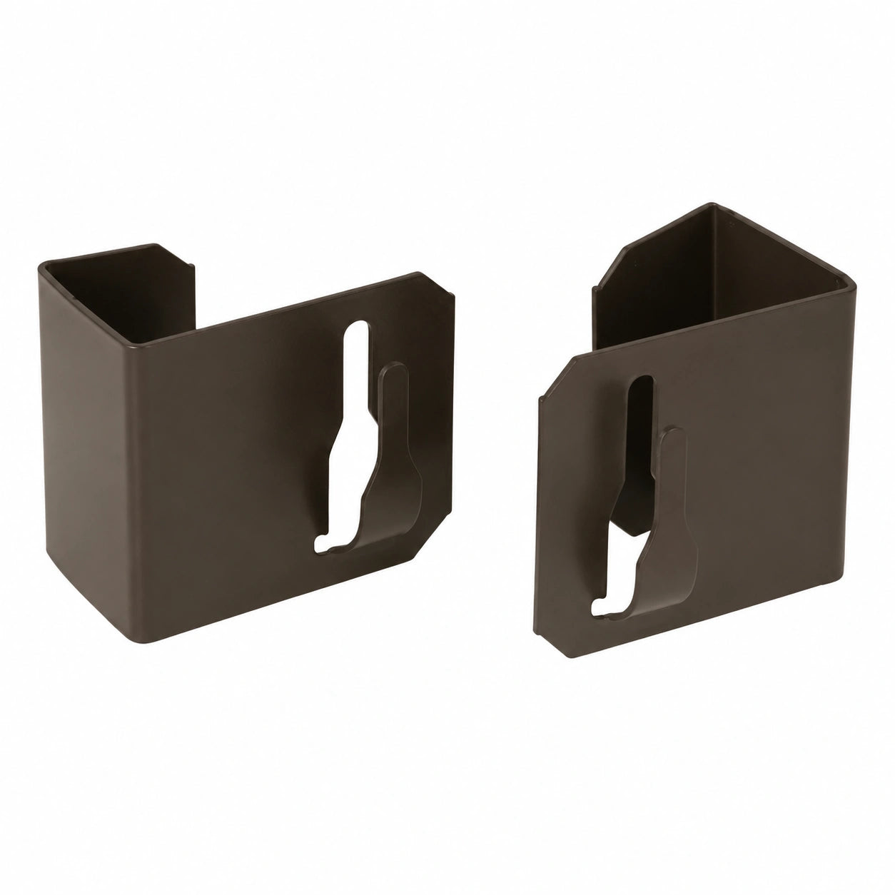 Fensterhaken in Braun für Gardinenstangen 20-23mm, 2er Set