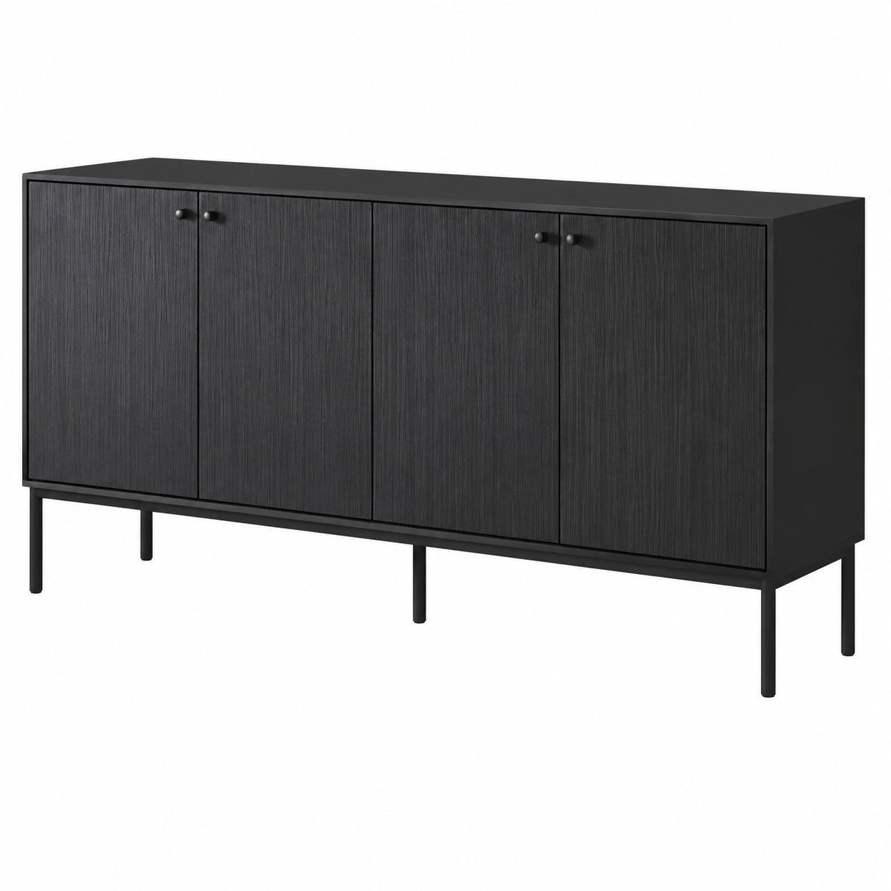 Massivholz Sideboard 180cm für Wohnzimmer & Esszimmer, Vielseitiger Aufbewahrungsschrank für Küche & Hotel