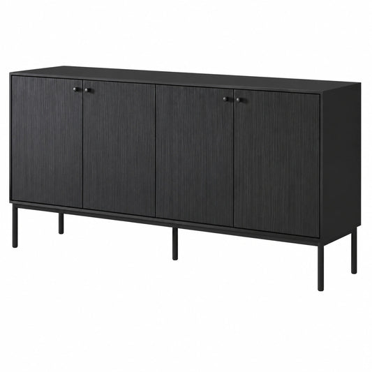 Massivholz Sideboard 180cm für Wohnzimmer & Esszimmer, Vielseitiger Aufbewahrungsschrank für Küche & Hotel