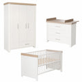 roba Babyzimmer-Set ‚Lucy‘: Kinderbett 70x140 cm, Wickelkommode und 3-türiger Schrank