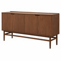 Modernes Sideboard mit Schubladen, Schwarz-Nussbaum, Wohnzimmer-Verwendung, Dekoratives Möbelstück für Hotel oder Korridor, 140x45x90cm