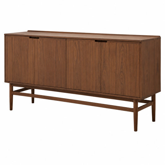 Modernes Sideboard mit Schubladen, Schwarz-Nussbaum, Wohnzimmer-Verwendung, Dekoratives Möbelstück für Hotel oder Korridor, 140x45x90cm