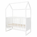 Kinderzimmer Set 'Hilda & Viktoria' mit Hausbett und Wickelkommode, Weiß