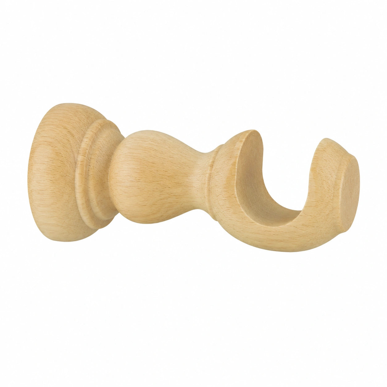 Holzregalhalter für Vorhänge, 35 mm, Natur, 10 cm, 1 Paar