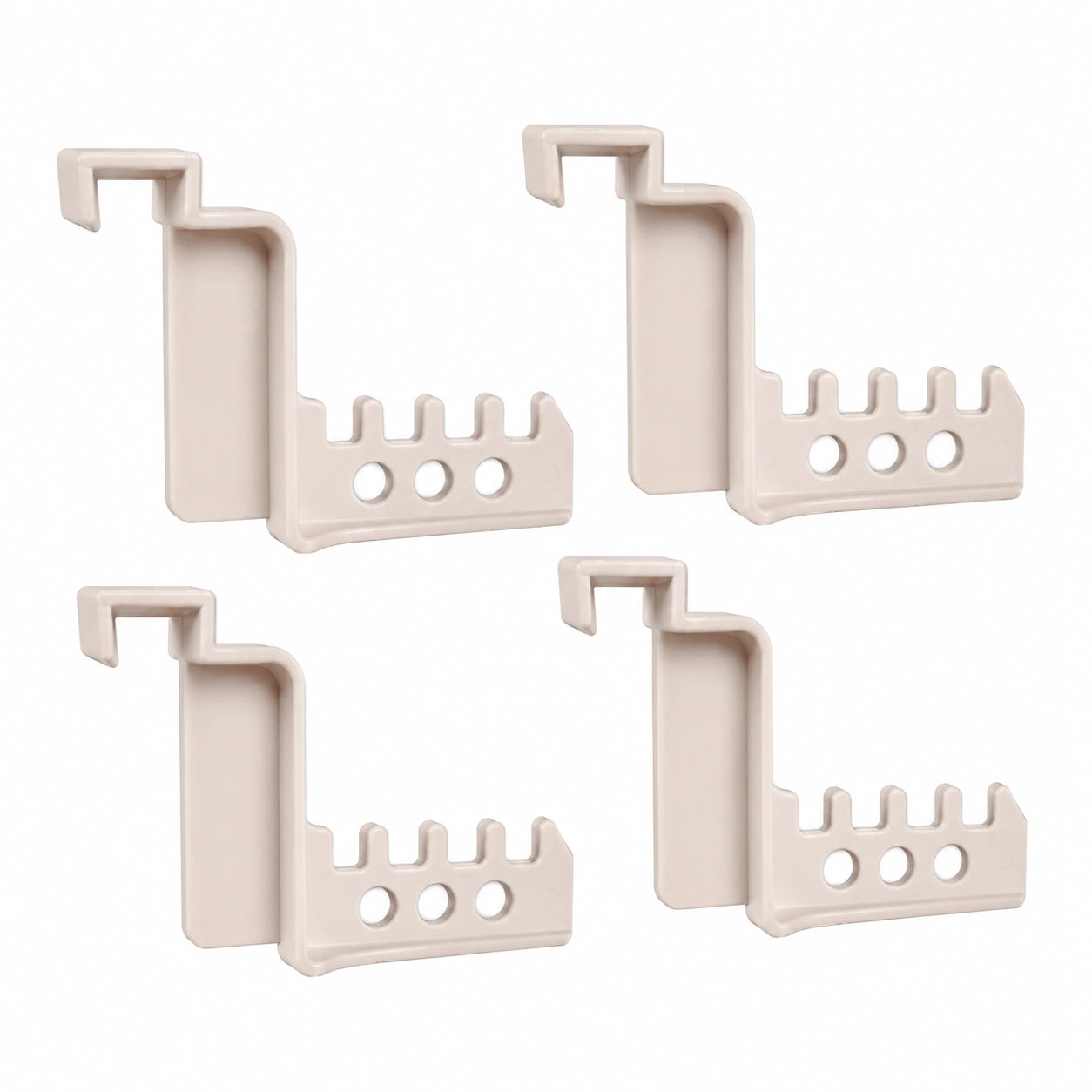 Vielseitige Tür- und Fensterhaken, 4er-Set, Beige, bis 20 mm Falzstärke, ideal für Dekorationen, Kleidungsstücke und Pflanzen