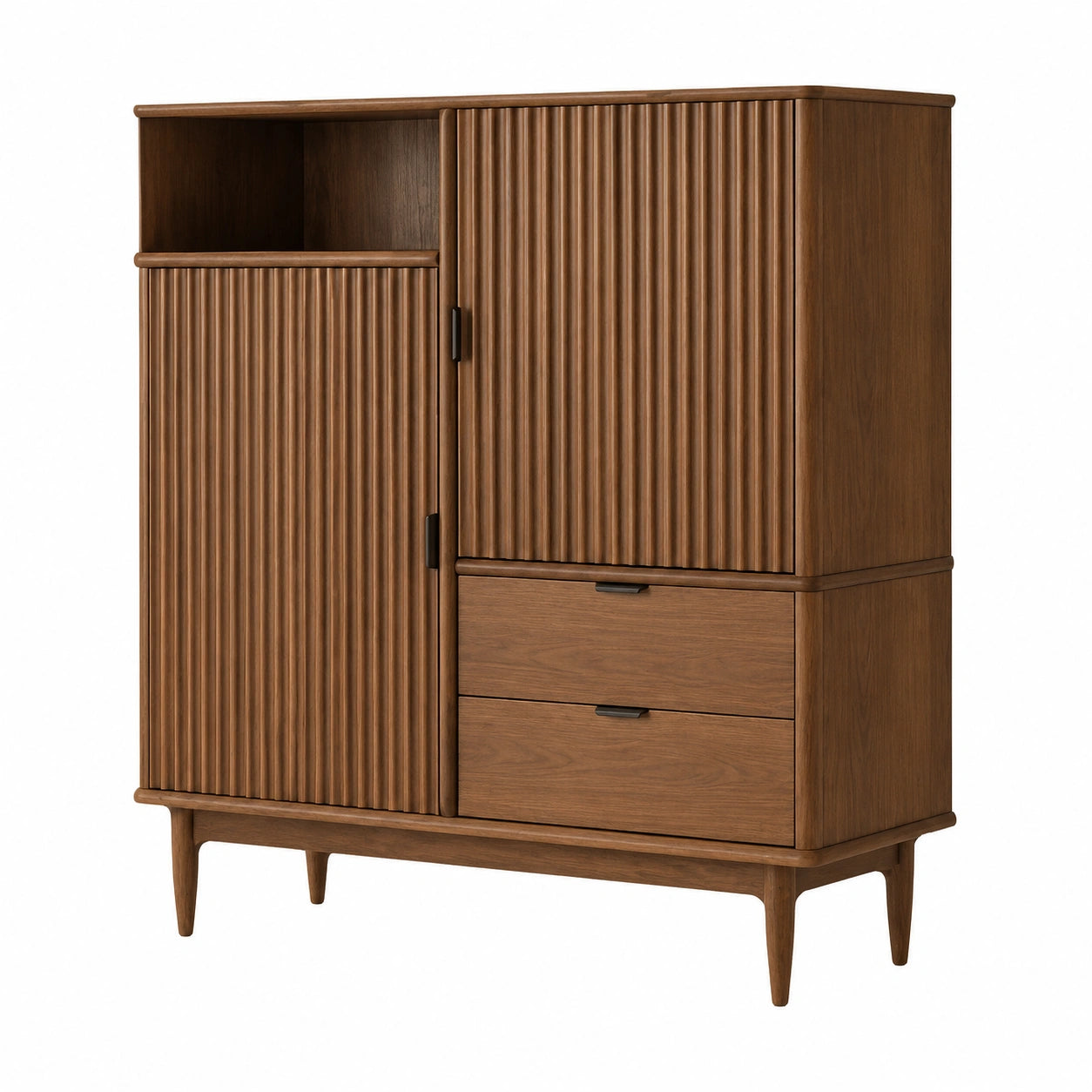 Großes Sideboard aus Schwarznussholz, 105x40x100cm, für Esszimmer und Küche