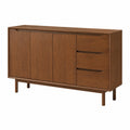 Vintage Anrichte 160cm mit Walnuss-Look, Vielseitiges Aufbewahrungsmöbel für Wohnzimmer, Küche und Flur