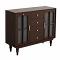 Rustikales Holz-Sideboard mit Weinschrank und Küchenschrank