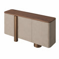 Minimalistisches Sideboard aus Nussbaumholz für Wohnzimmer, Wandaufbewahrung, Möbel, Dekoration, Buffetschrank 140x35x95cm