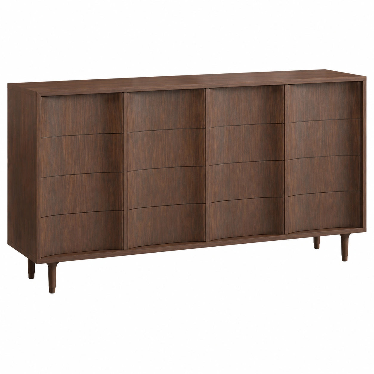 Massivholz Anrichte Sideboard mit Schwarzem Nussbaum für Wohnzimmer & Küche 140x40x80cm