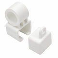 Gardinia Endkappenset für U-Schienen, 2er Pack, Kunststoff, Weiß
