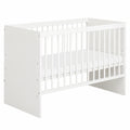 Klassisches Babybett aus Kiefernholz, höhenverstellbar, mit Schlupfsprossen, 120x60 cm