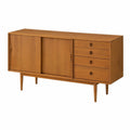 Retro Sideboard aus Massivholz mit Stauraum für Esszimmer und Flur, multifunktionaler Beistelltisch, 140x43x80 cm