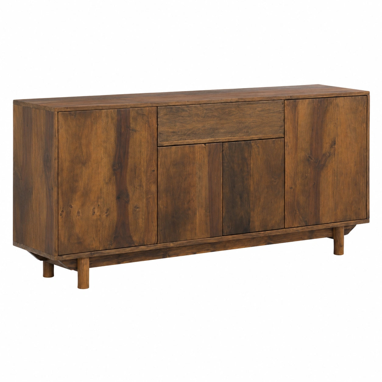 Massivholz-Sideboard Antik Stil 180x38x78cm für Flur, Aufbewahrung und Buffet
