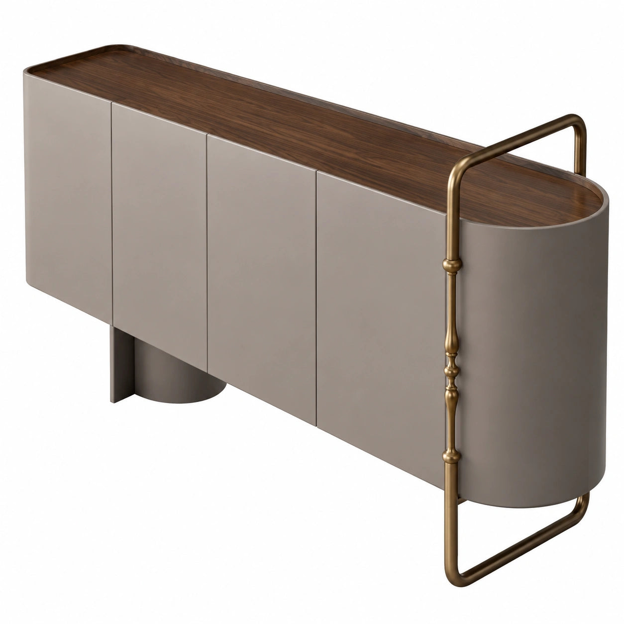 Moderner Sideboard aus Schwarznuss für Esszimmer und Wohnzimmer, 180x40x90cm