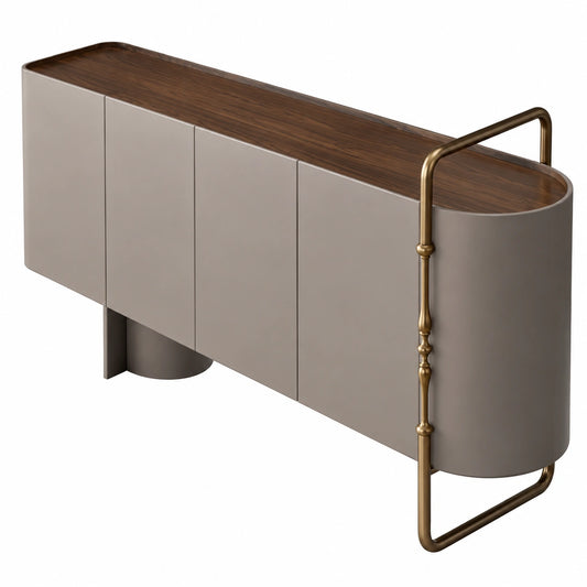 Moderner Sideboard aus Schwarznuss für Esszimmer und Wohnzimmer, 180x40x90cm