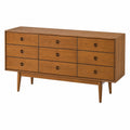 Retro Sideboard aus Holz, Schnitzmuster, Esszimmer oder Wohnzimmer, Buffetschrank 140x43x80cm