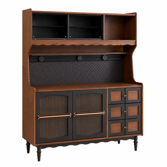 Wandmontiertes Sideboard aus Massivholz, 150 cm - Ideal als Küchenschrank
