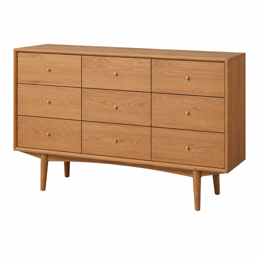 Massives Eichen-Sideboard mit Schubladen, 160x40x85 cm, vielseitiger Eingangstisch und Schlafzimmerschrank