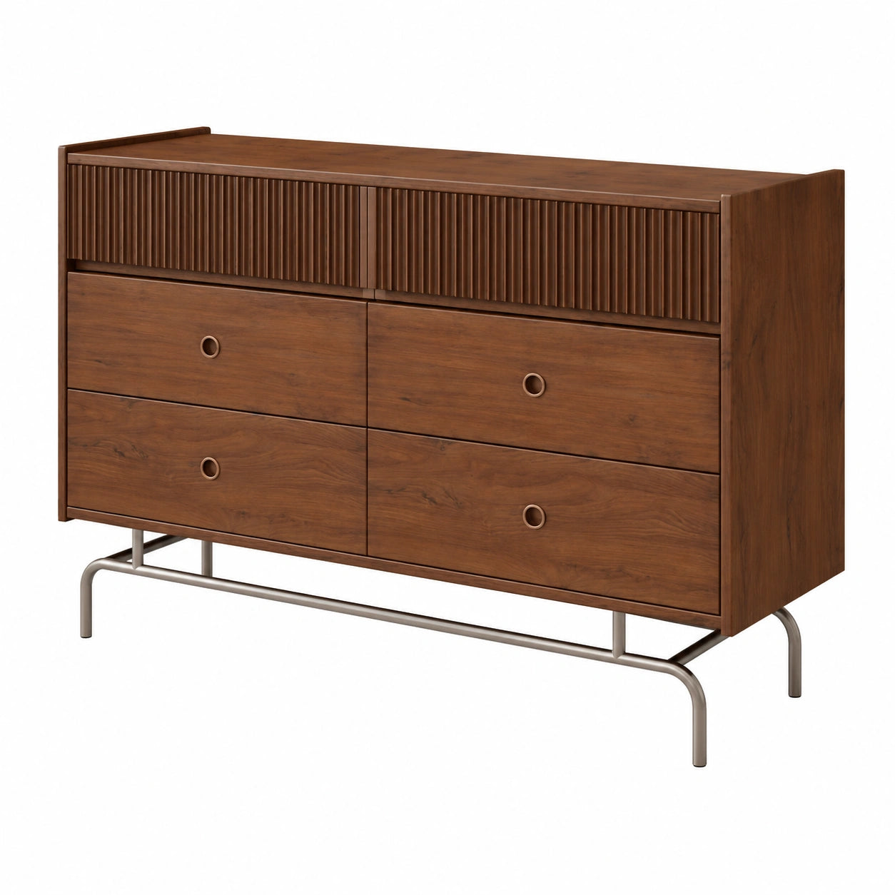 Retro Sideboard mit Schubladen - Esszimmer und Wohnzimmer Stauraum, 140cm