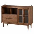 Multifunktionales Nussbaum-Sideboard aus Massivholz 160x40x98cm, ideal für Wohnzimmer und Küche