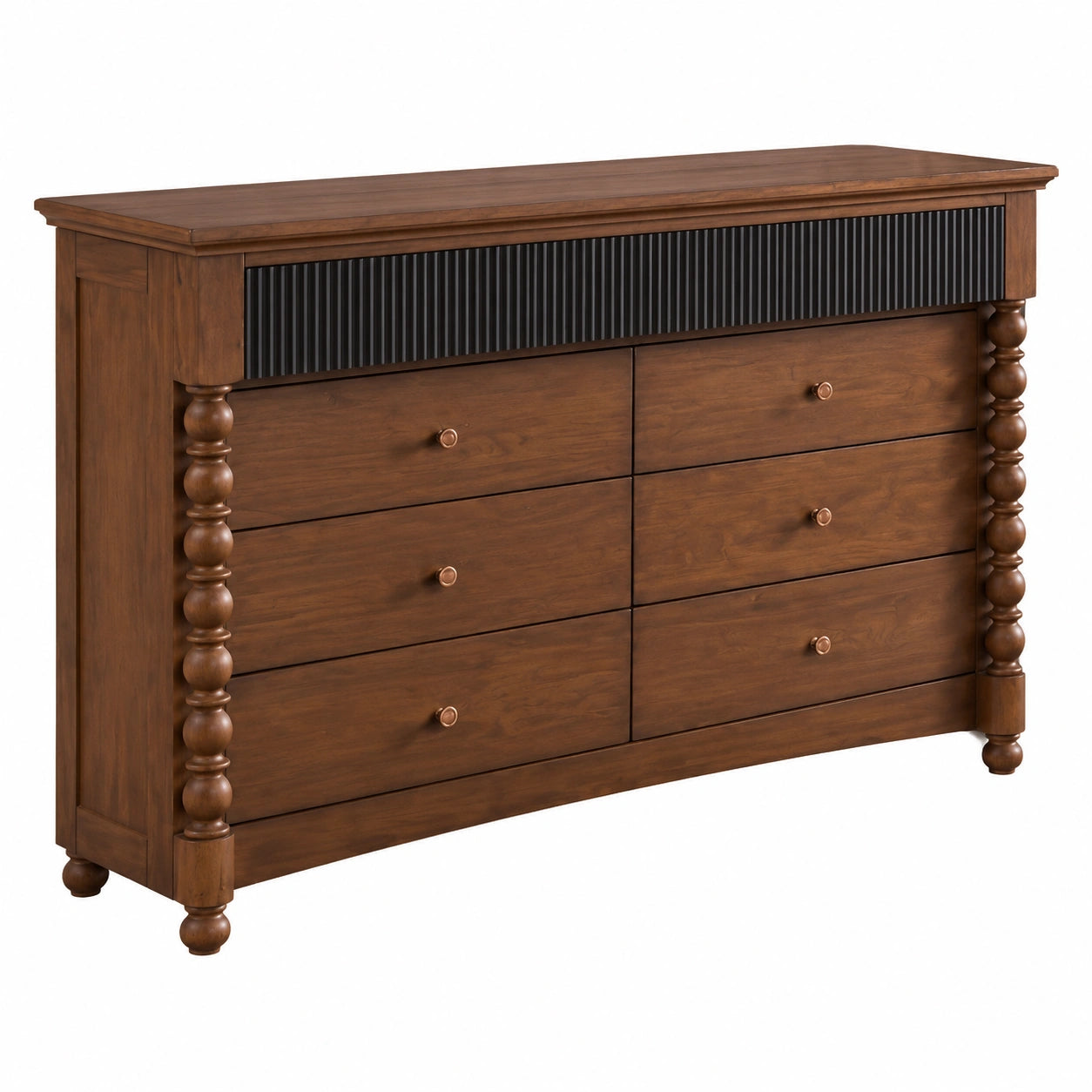 Massivholz Sideboard mit Retro-Design für Wohnzimmer und Schlafzimmer