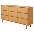Massivholz Sideboard mit Schubladen für Schlafzimmer und Wohnzimmer, 200x42x82 cm