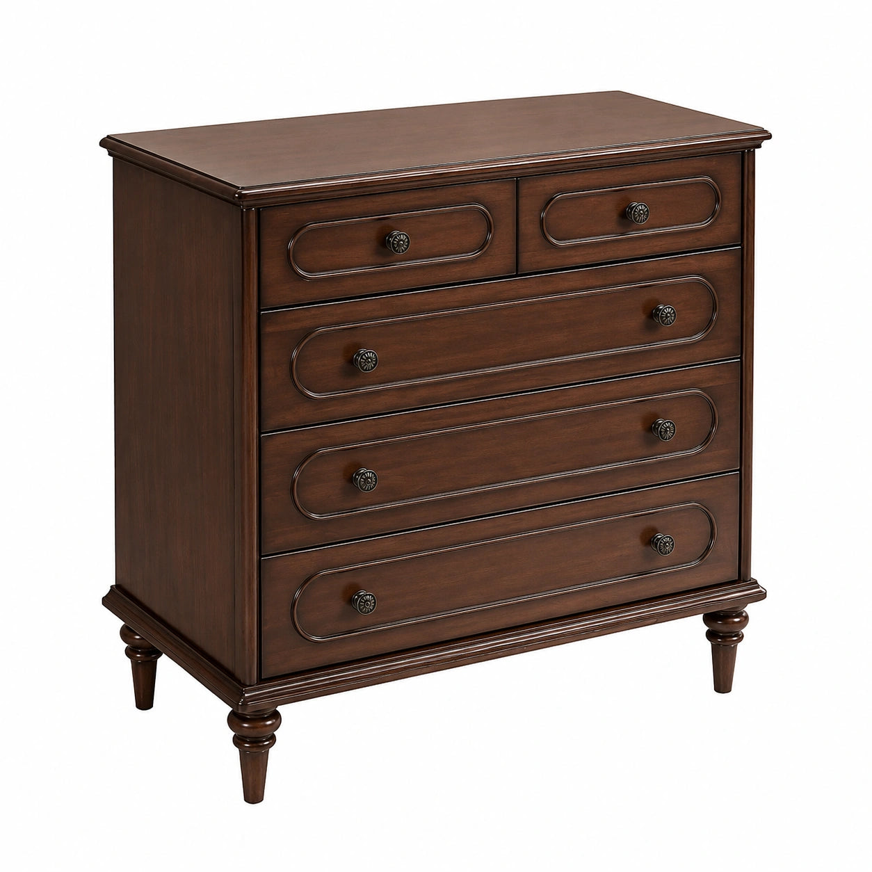 Massivholz-Sideboard mit 4 Schubladen für Wohn-, Schlaf- und Esszimmer