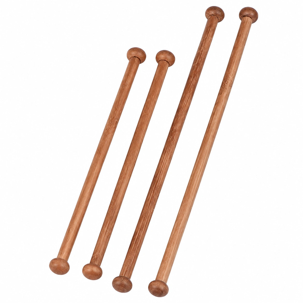 Kleiderstangen aus Sandelholz, 4er Set, Runde Holzstangen für Hochzeitsdekoration und Makramee