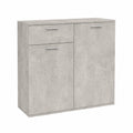 Moderner Sideboard mit Stauraum, 80x36x75 cm, Grauzement-Design